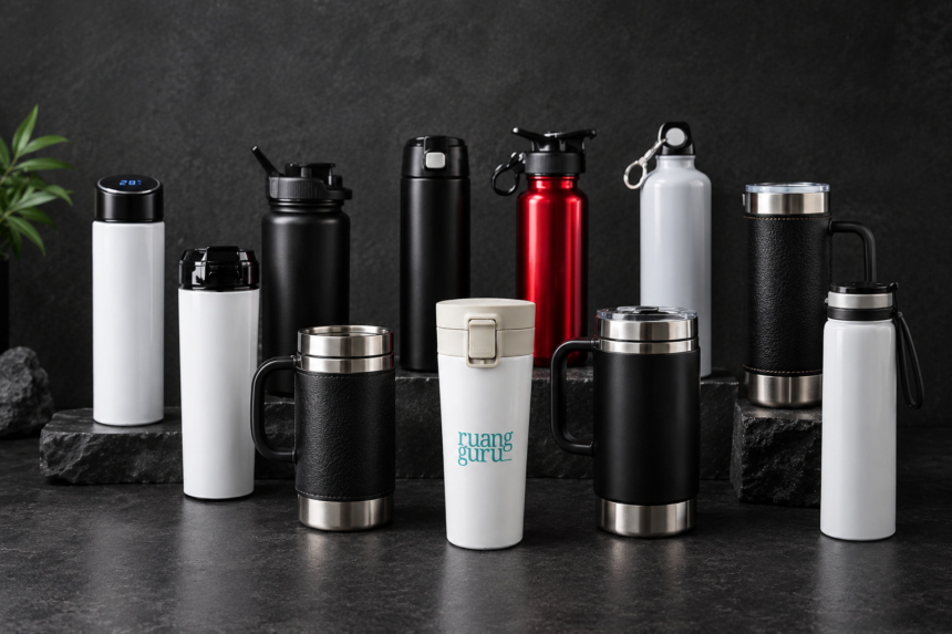 Tumbler Custom untuk Souvenir Kantor, Simple tapi Terlihat Premium